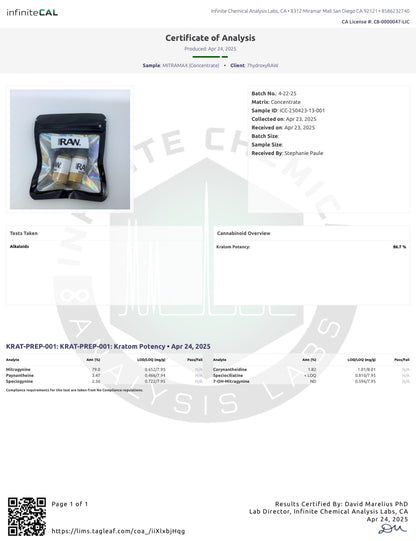 MITraMAX - TOTAL ALKALOIDS 86.7%